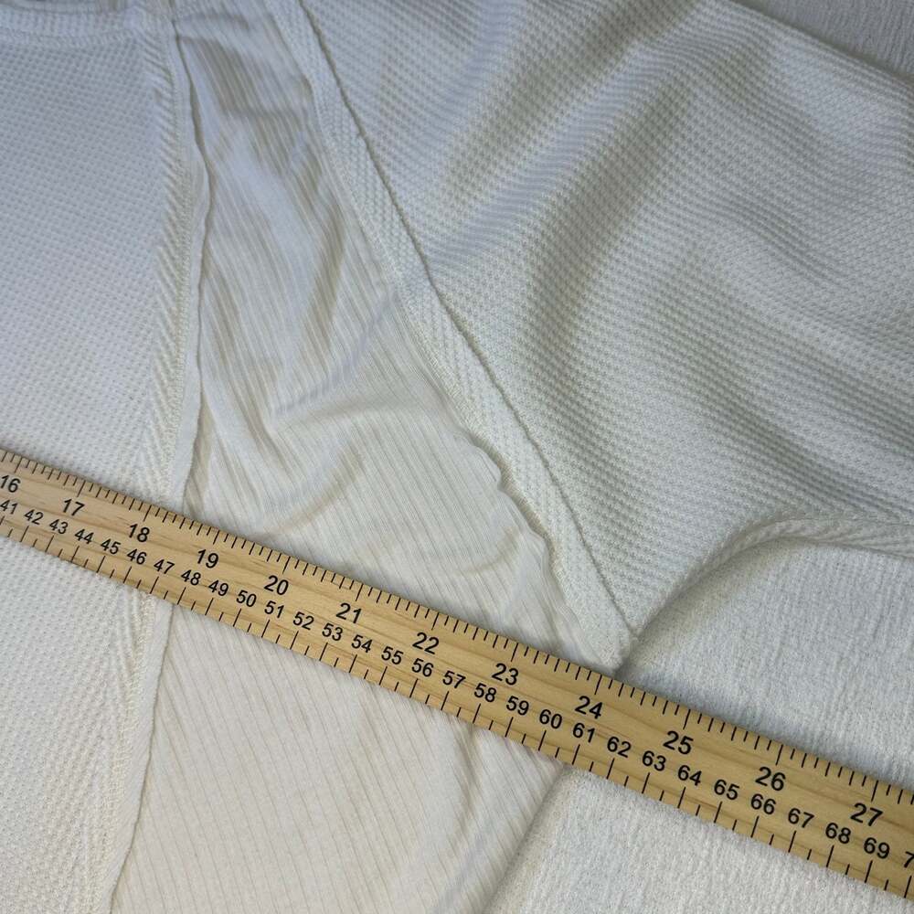 Chelsea & Violet L/S Womens XL Waffle Oversized Shirt Cream White - Picture 8 of 9